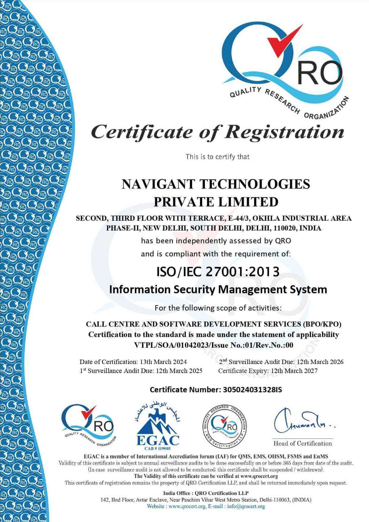 Certificate of Registration-ISMS